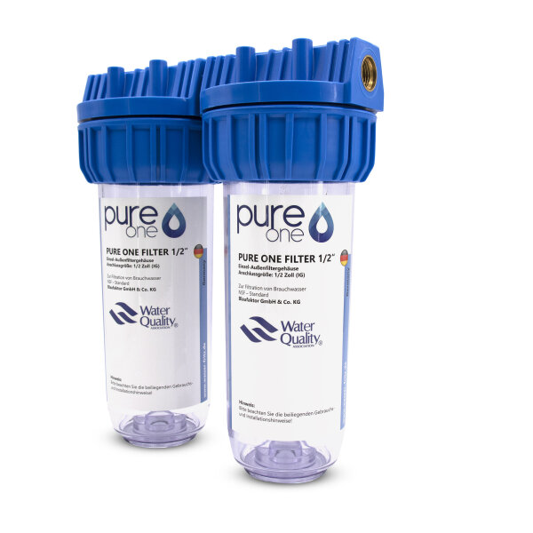 PureOne Double Filtergehäuse - 10 Zoll Inkl. Doppelnippel und Teflonband