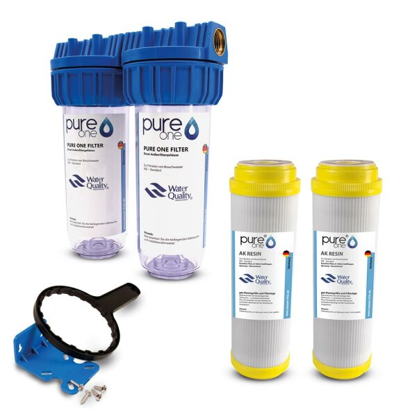 PureOne AKS2 Antikalk-Set. 2-Stufige Filteranlage | Wasserenthärtung