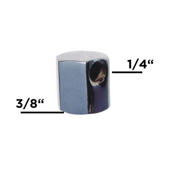 PureOne MF-03 Adapter 3/4. Mit 1/4 Seitenausgang für einen Absperrhahn mit Osmose Schlauch. Oben geschlossen | Osmoseanlage Side by Side Kühlschrank